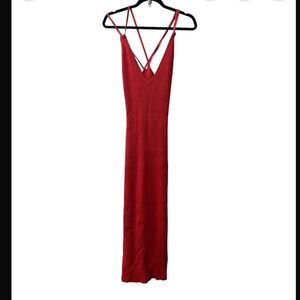 Michael Kors reddish orange stretchy dress